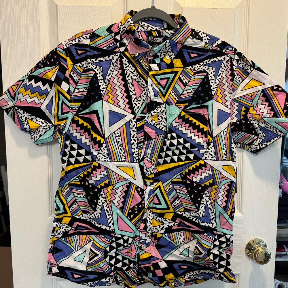 Men’s 90’s retro button down shirt - Medium